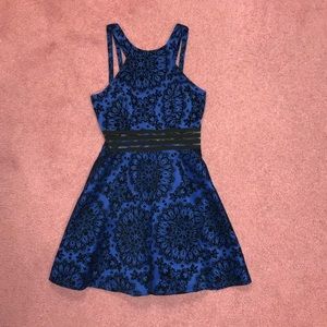 Blue & Black Cocktail Dress